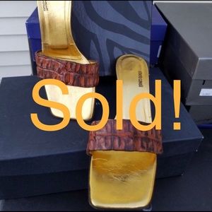 SOLD!  Authentic Roberto Cavalli Croco Tibet Heels